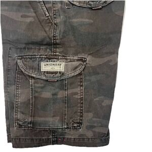 Union Bay Shorts Mens 32 Camo Flat Front Cargo Pocket Cotton
